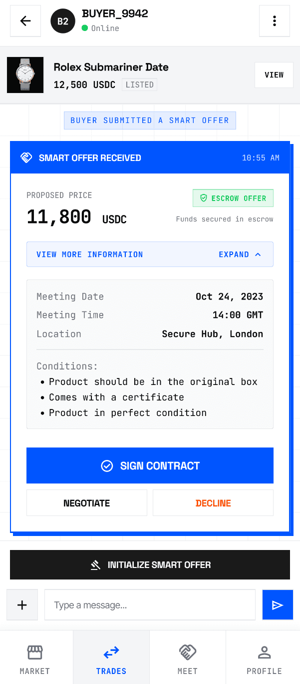 Expanded contract details