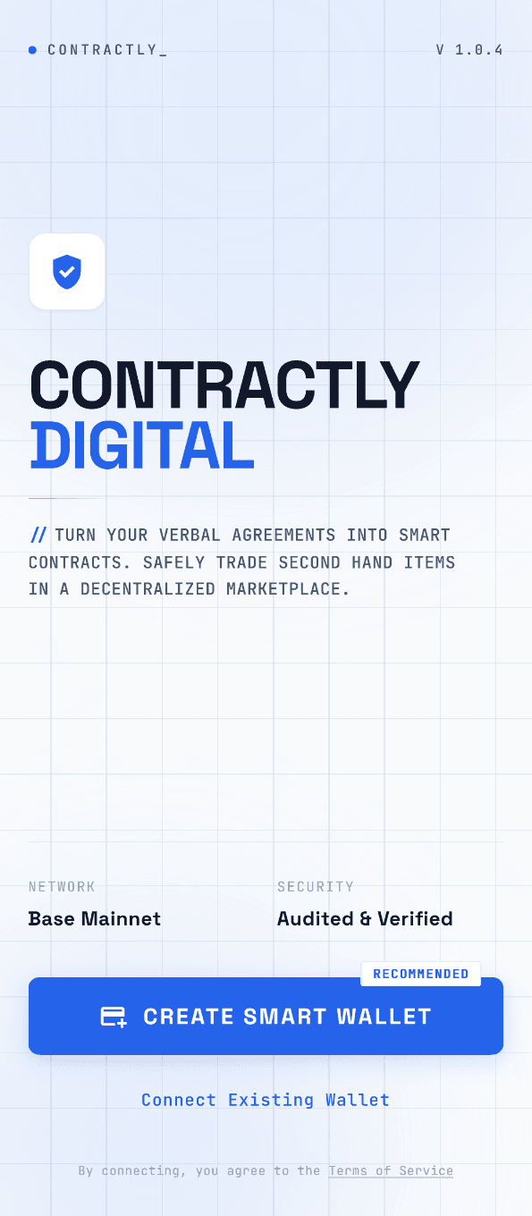 Create account screen